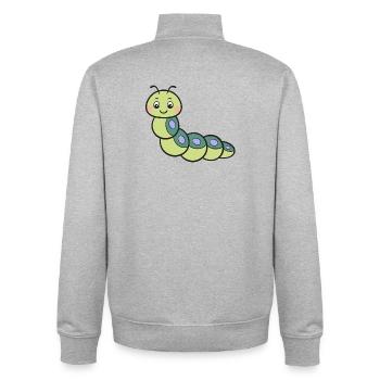 Chenille - Sweat zippé unisexe en coton bio Stanley/Stella - gris chiné - Dos - AI Model Male 185 light (185cm)
