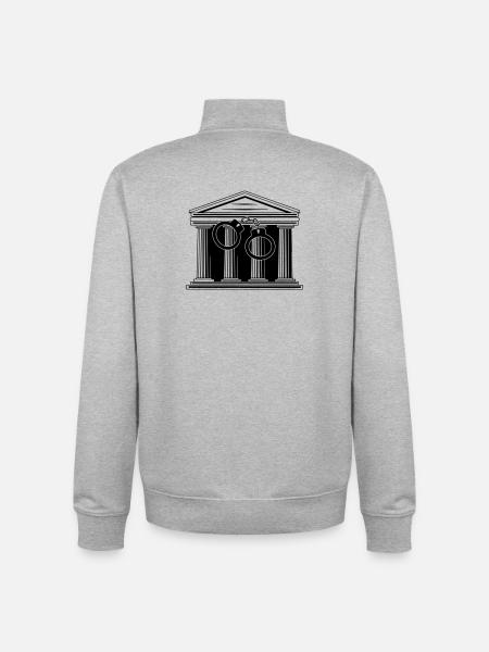 Gerichtshandschellen - Unisex Organic Zip Sweatshirt von Stanley/Stella - Grau meliert