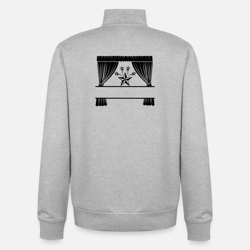 Vorhänge Ich bin ein Star - Unisex Organic Zip Sweatshirt von Stanley/Stella - Grau meliert