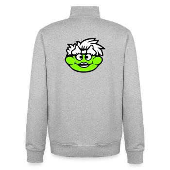 Frog Woman Pretty Toad Funny Female Girl - Unisex Organic Zip Sweatshirt by Stanley/Stella - heather grey - Back - AI Model Male 185 light (185cm)