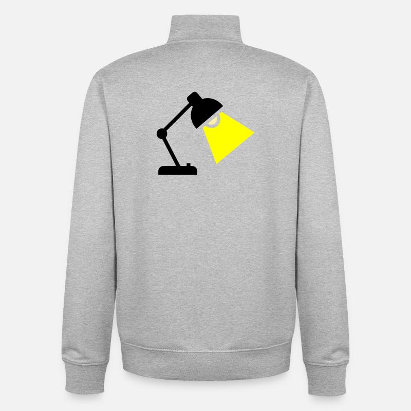 Idée de lampe de bureau - Sweat zippé unisexe en coton bio Stanley/Stella - gris chiné