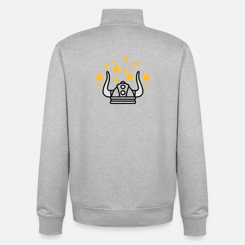 Wikinger Idee | Viking idea - Unisex Organic Zip Sweatshirt by Stanley/Stella - heather grey