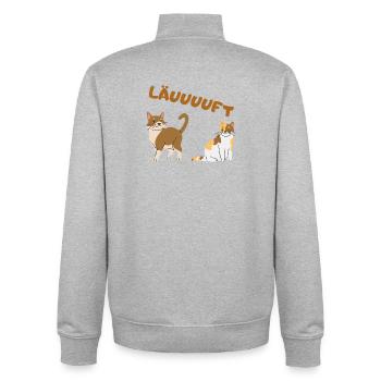 cat - Unisex Organic Zip Sweatshirt von Stanley/Stella - Grau meliert - Hinten - AI Model Male 185 light (185cm)