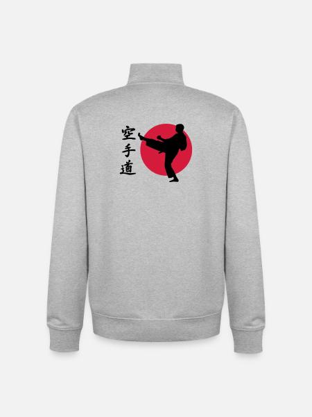 Karate - Unisex Organic Zip Sweatshirt von Stanley/Stella - Grau meliert