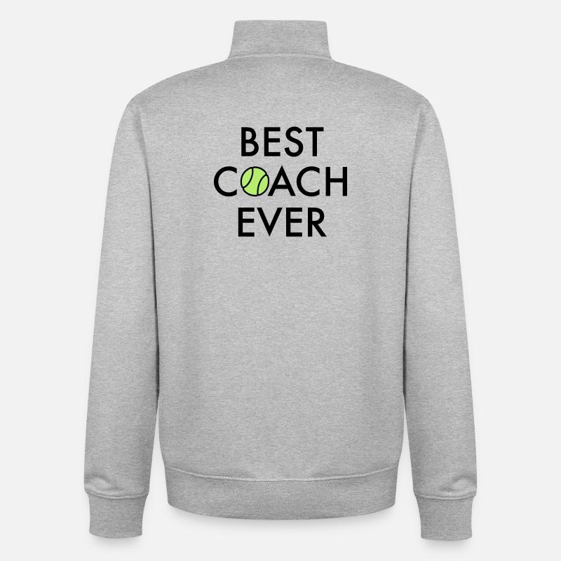Best Coach ever - Unisex Organic Zip Sweatshirt von Stanley/Stella - Grau meliert