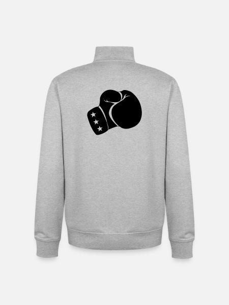 Boxe gant de boxe - Sweat zippé unisexe en coton bio Stanley/Stella - gris chiné