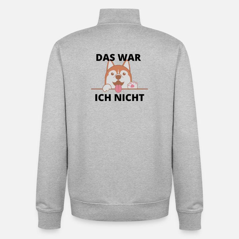 Das war ich nicht - Unisex Organic Zip Sweatshirt von Stanley/Stella - Grau meliert