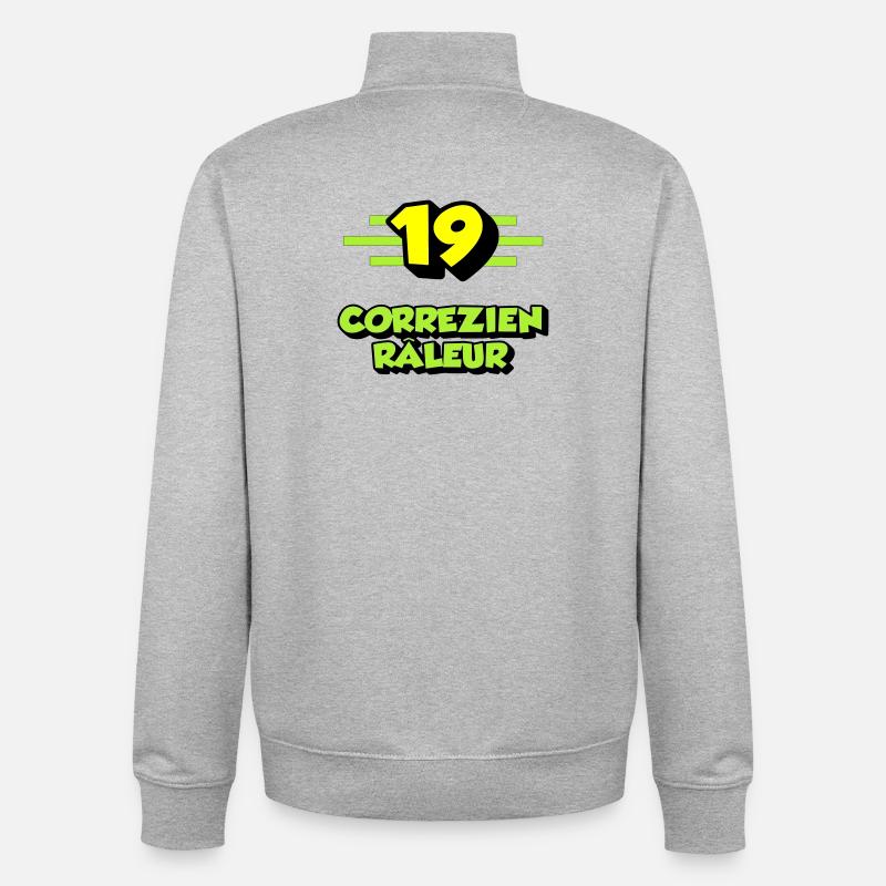Correzien râleur - Sweat zippé unisexe en coton bio Stanley/Stella - gris chiné