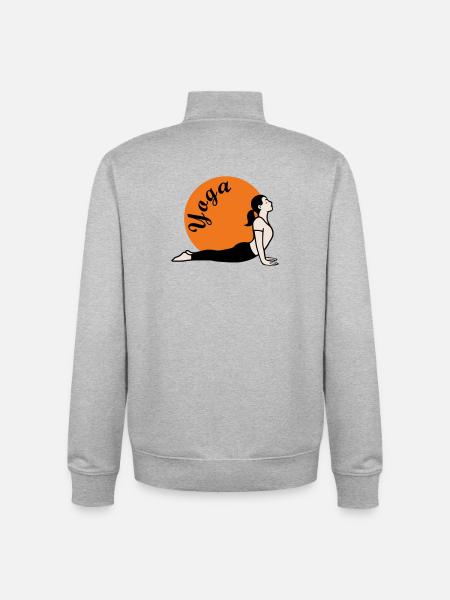 Yoga Love - Unisex Organic Zip Sweatshirt von Stanley/Stella - Grau meliert