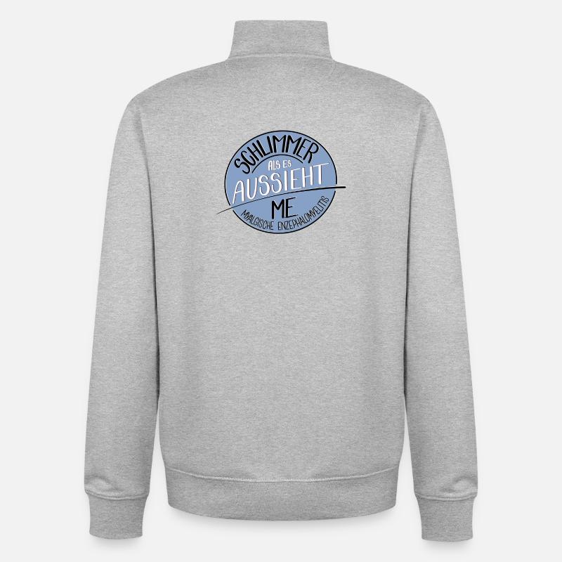 Schlimmer als es aussieht, ME - Unisex Organic Zip Sweatshirt von Stanley/Stella - Grau meliert