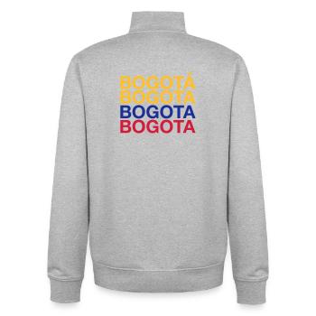 BOGOTA Colombia Kolumbien - Unisex Organic Zip Sweatshirt von Stanley/Stella - Grau meliert - Hinten - AI Model Male 185 light (185cm)