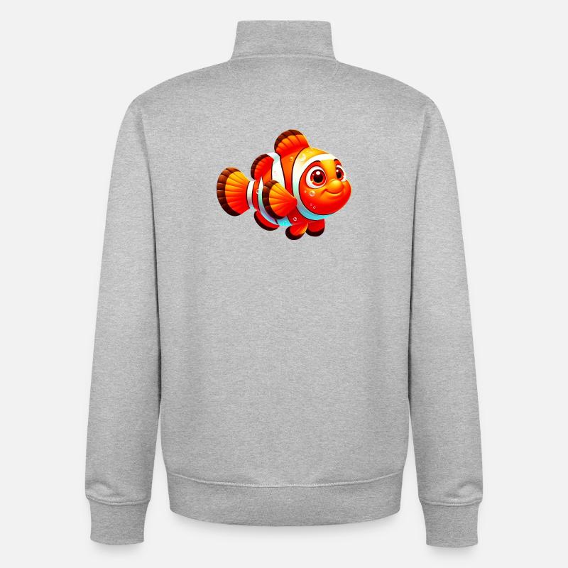 Clownfisch - Unisex Organic Zip Sweatshirt von Stanley/Stella - Grau meliert