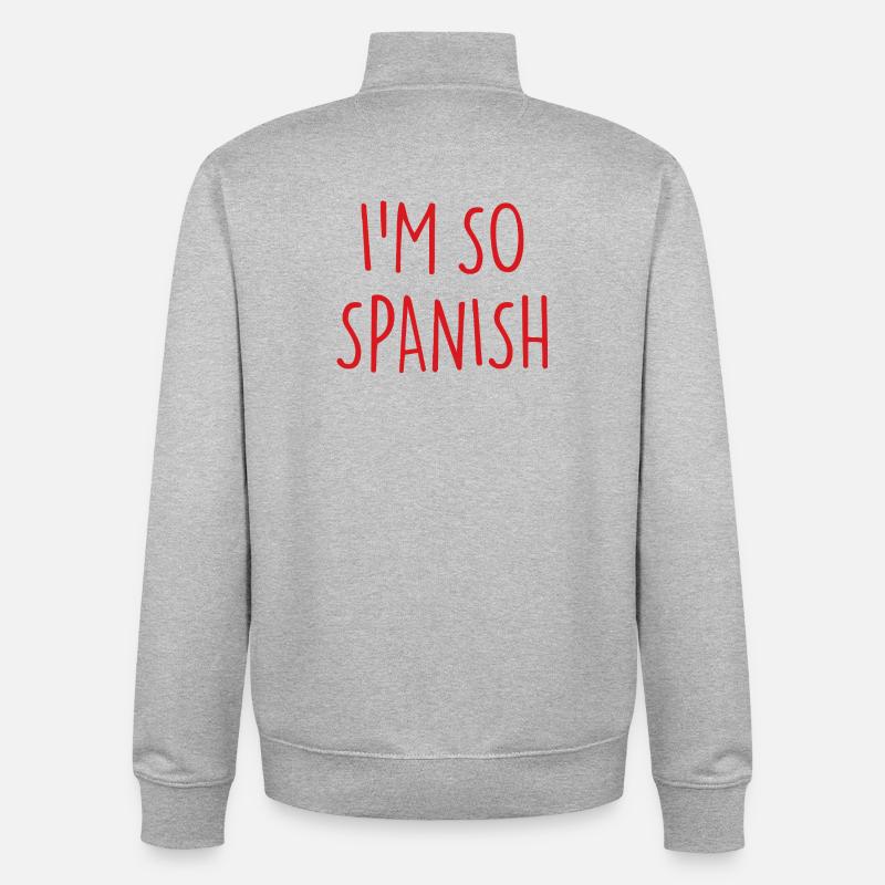I'M SO SPANISH Spanisch Spanien - Unisex Organic Zip Sweatshirt von Stanley/Stella - Grau meliert