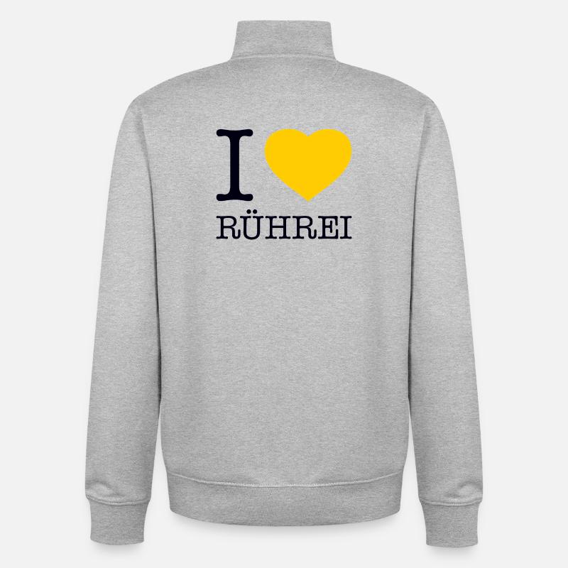 I love scrambled eggs - Unisex Organic Zip Sweatshirt by Stanley/Stella - heather grey