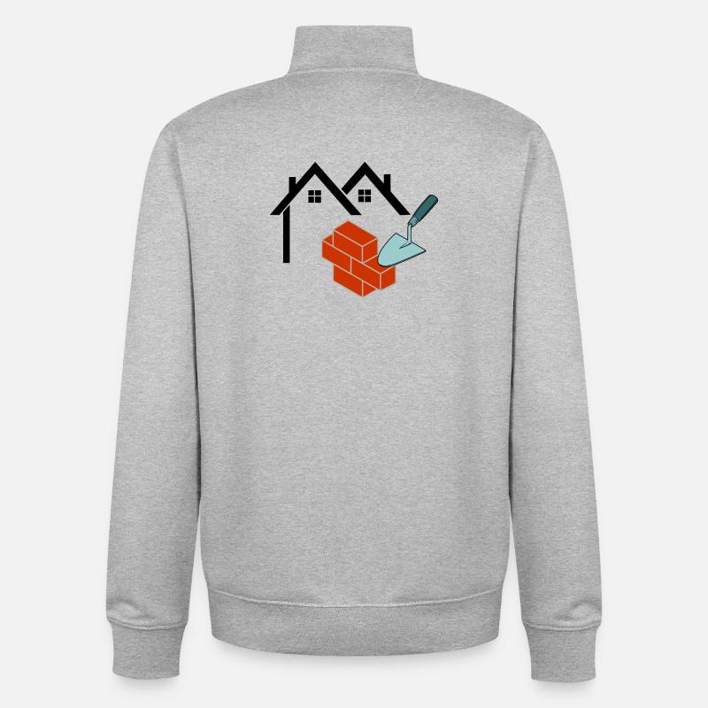 Logo de Mason - Sweat zippé unisexe en coton bio Stanley/Stella - gris chiné