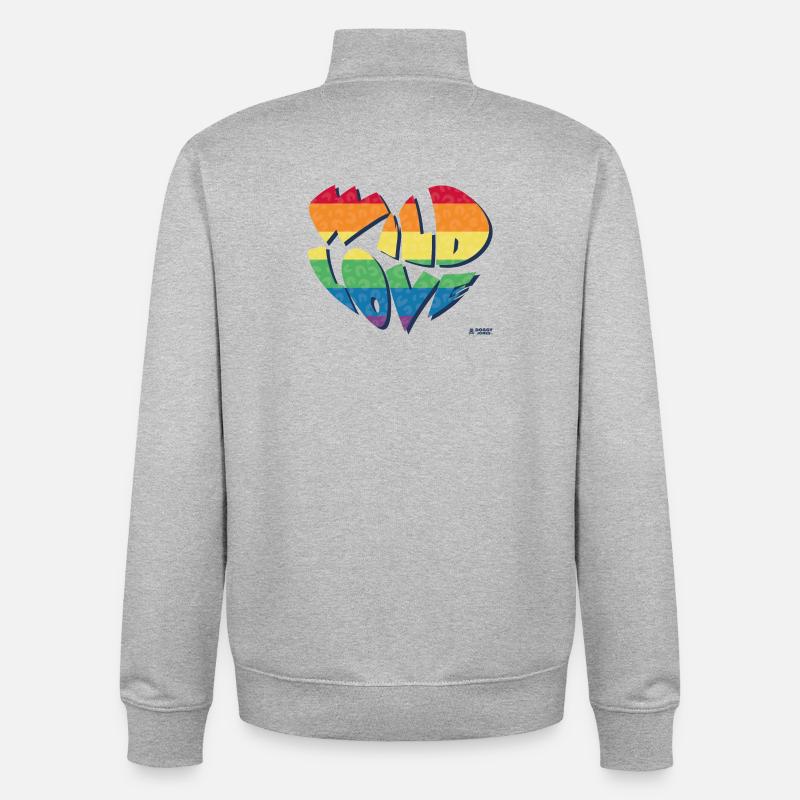 Wilde Liebe - Unisex Organic Zip Sweatshirt von Stanley/Stella - Grau meliert