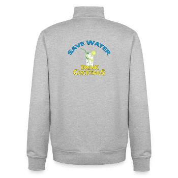COCKTAILS - Unisex Organic Zip Sweatshirt von Stanley/Stella - Grau meliert - Hinten - AI Model Male 185 light (185cm)