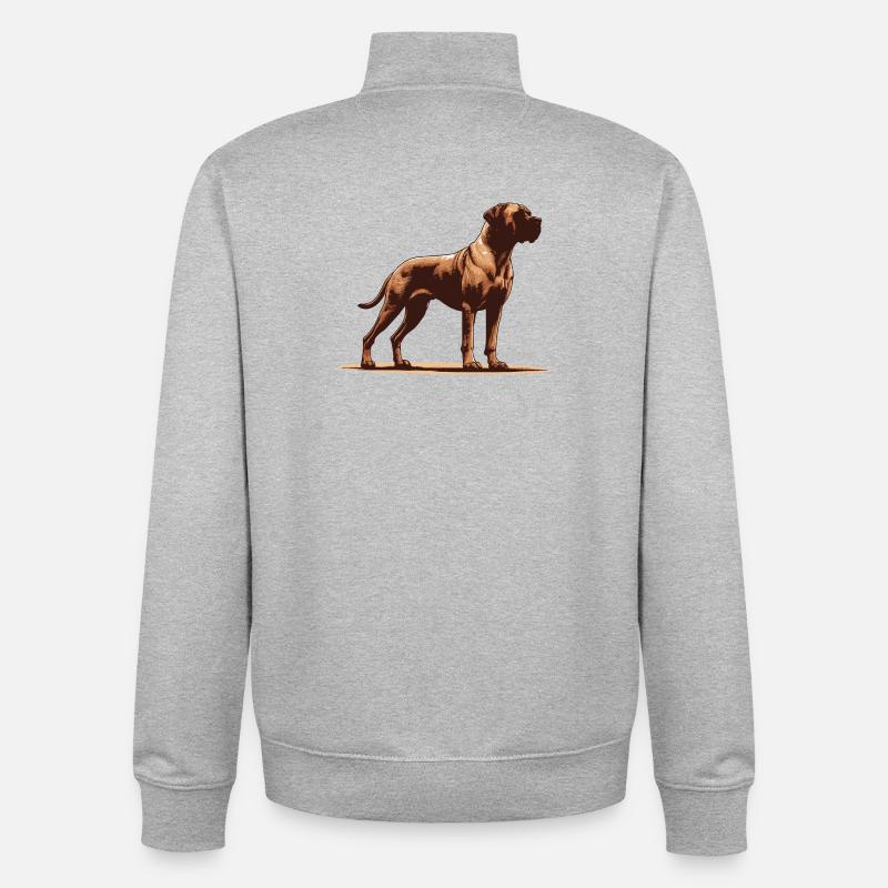 Brasileiro - Sweat zippé unisexe en coton bio Stanley/Stella - gris chiné