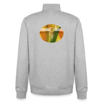 Psycho - Unisex Organic Zip Sweatshirt von Stanley/Stella - Grau meliert - Hinten - AI Model Male 185 light (185cm)