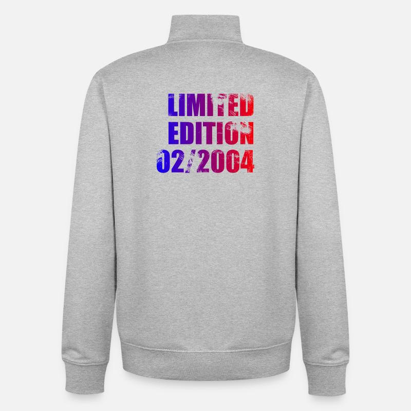 22e anniversaire Édition Limitée 02/2004 - Sweat zippé unisexe en coton bio Stanley/Stella - gris chiné