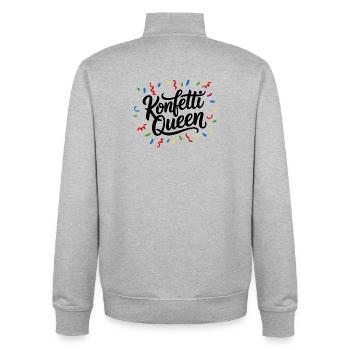 Confetti Queen Party - Unisex Organic Zip Sweatshirt by Stanley/Stella - heather grey - Back - AI Model Male 185 light (185cm)