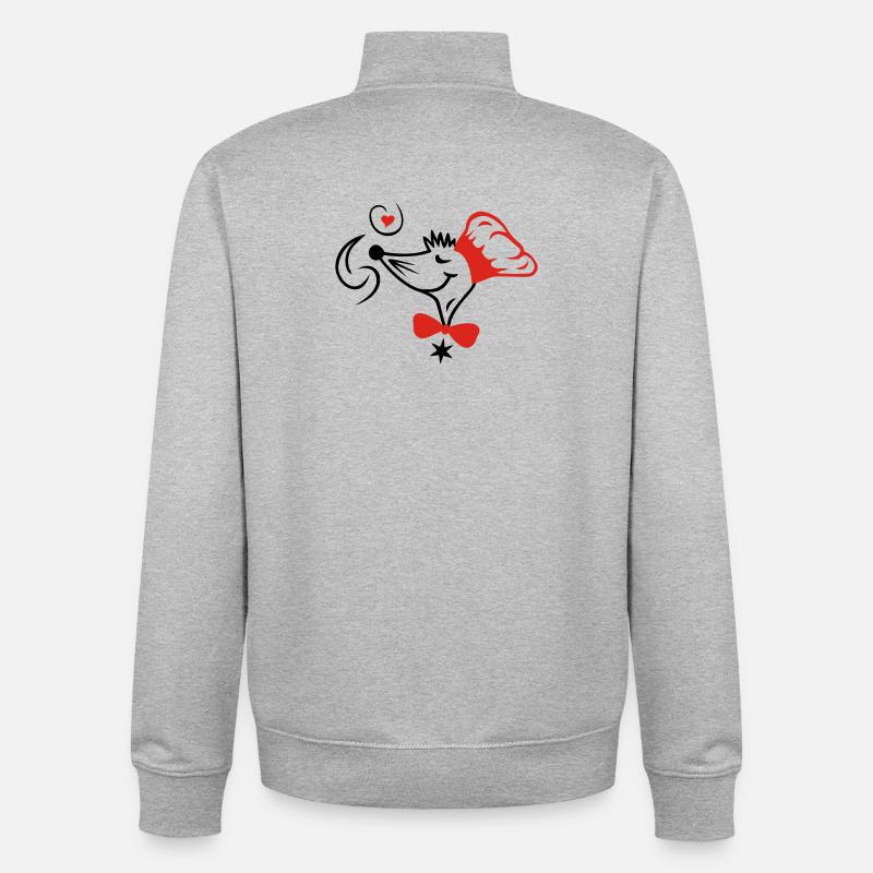 Sternekoch, backen, Koch - Unisex Organic Zip Sweatshirt von Stanley/Stella - Grau meliert