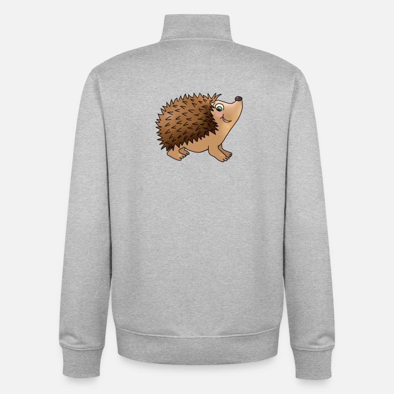 Hérissons amicaux - Sweat zippé unisexe en coton bio Stanley/Stella - gris chiné