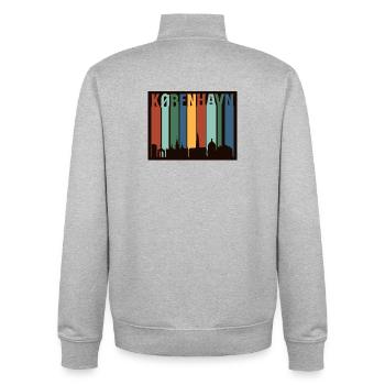 Copenhagen Color Block Skyline - Unisex Organic Zip Sweatshirt by Stanley/Stella - heather grey - Back - AI Model Male 185 light (185cm)