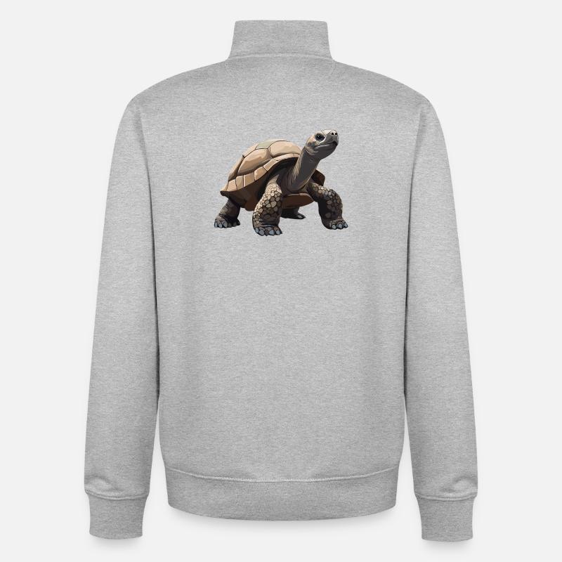 Tortues Tortue - Sweat zippé unisexe en coton bio Stanley/Stella - gris chiné
