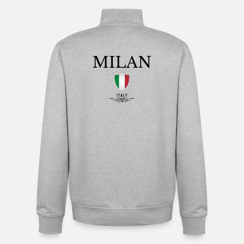 Ich liebe Mailand, Souvenir Mailand. - Unisex Organic Zip Sweatshirt von Stanley/Stella - Grau meliert
