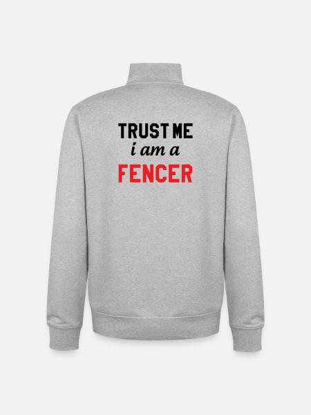 Glaub mir, ich bin Profi-Fechter - Unisex Organic Zip Sweatshirt von Stanley/Stella - Grau meliert
