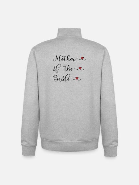 Mutter der Braut - Unisex Organic Zip Sweatshirt von Stanley/Stella - Grau meliert