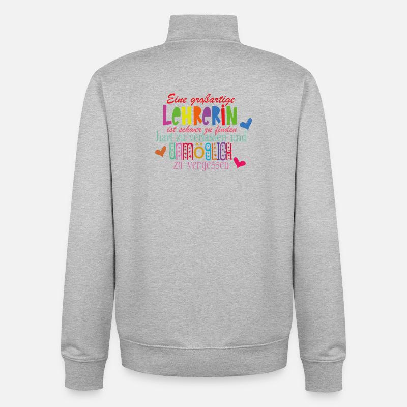 Lehrerin - Unisex Organic Zip Sweatshirt von Stanley/Stella - Grau meliert