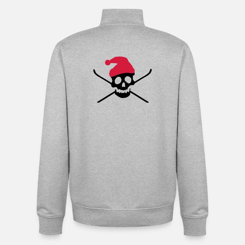 ski - Unisex Organic Zip Sweatshirt by Stanley/Stella - heather grey