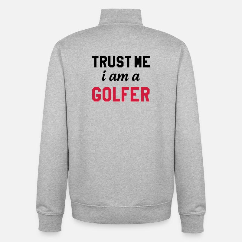 Golf - Sweat zippé unisexe en coton bio Stanley/Stella - gris chiné