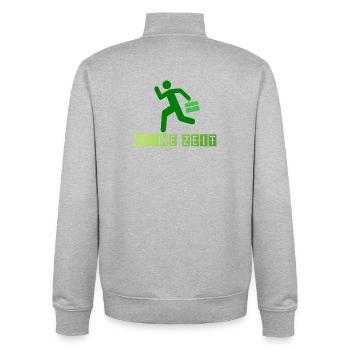 Professionnel avec un accent sur la mobilité - Sweat zippé unisexe en coton bio Stanley/Stella - gris chiné - Dos - AI Model Male 185 light (185cm)