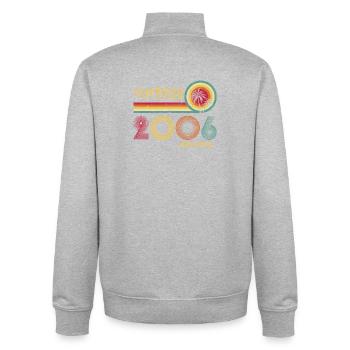 Jahrgang 2006 Retro Kreise - Unisex Organic Zip Sweatshirt von Stanley/Stella - Grau meliert - Hinten - AI Model Male 185 light (185cm)
