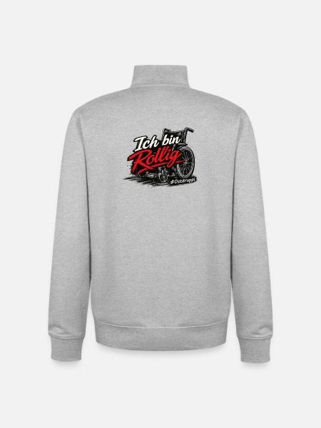 Rollig - Unisex Organic Zip Sweatshirt von Stanley/Stella - Grau meliert
