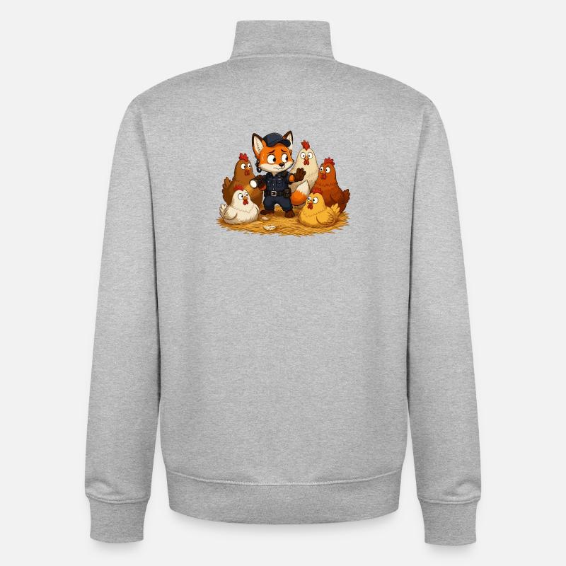 Fuchs Sicherheitsheld Hof - Unisex Organic Zip Sweatshirt von Stanley/Stella - Grau meliert