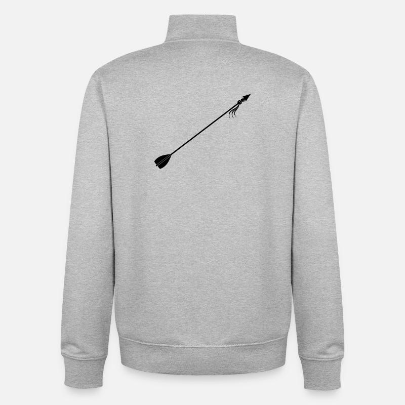 Wikinger-Pfeil - Unisex Organic Zip Sweatshirt von Stanley/Stella - Grau meliert