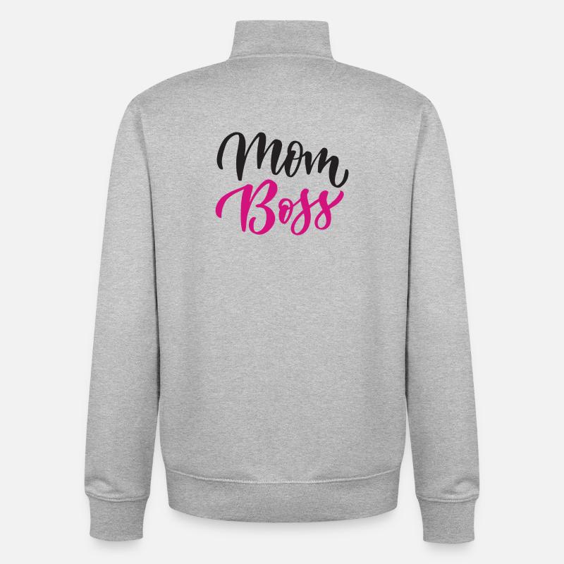Beste Mama - Unisex Organic Zip Sweatshirt von Stanley/Stella - Grau meliert