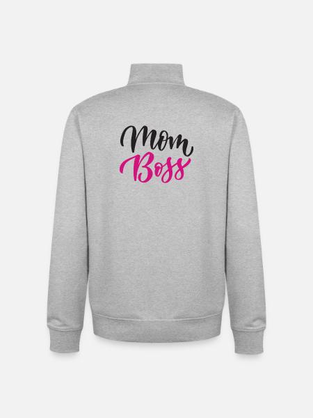 Maman Bos.s - Sweat zippé unisexe en coton bio Stanley/Stella - gris chiné