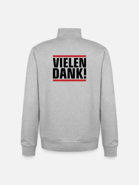 Vielen Dank Dankeschön - Unisex Organic Zip Sweatshirt von Stanley/Stella - Grau meliert