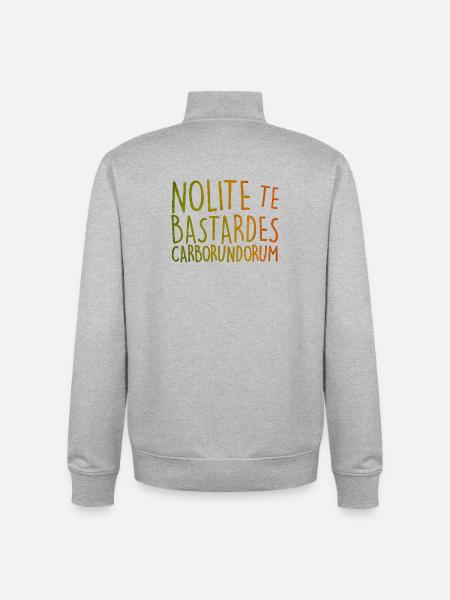 Nolite Te Bastardes Carborundorum - Unisex Organic Zip Sweatshirt by Stanley/Stella - heather grey