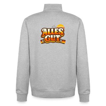 Alles Gut Spruch - Unisex Organic Zip Sweatshirt von Stanley/Stella - Grau meliert - Hinten - AI Model Male 185 light (185cm)