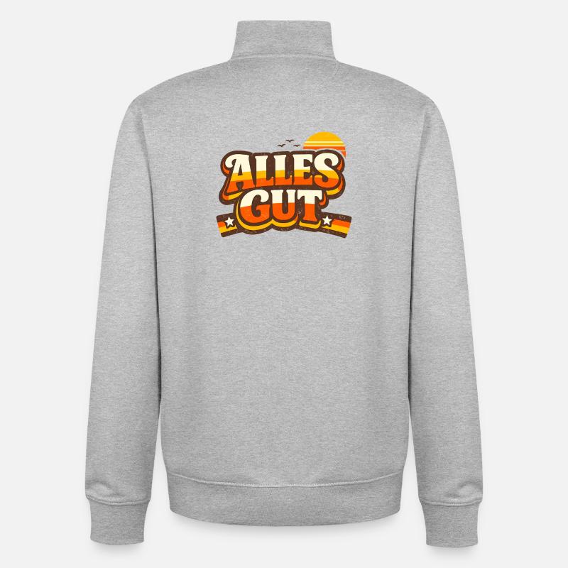 Alles Gut Spruch - Unisex Organic Zip Sweatshirt von Stanley/Stella - Grau meliert