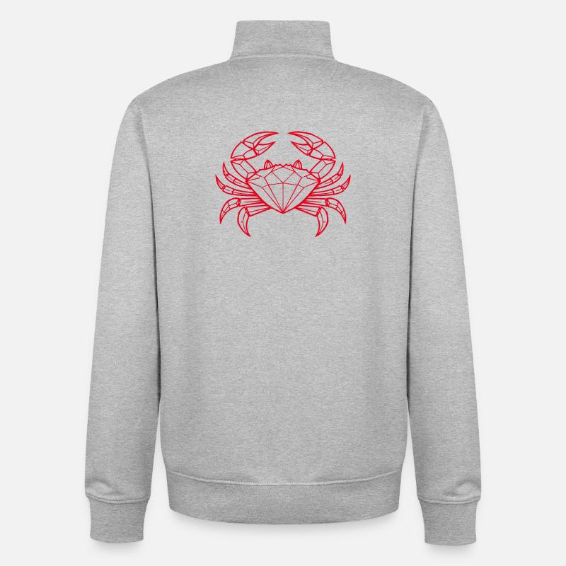 Cancer – Protection et force - Sweat zippé unisexe en coton bio Stanley/Stella - gris chiné