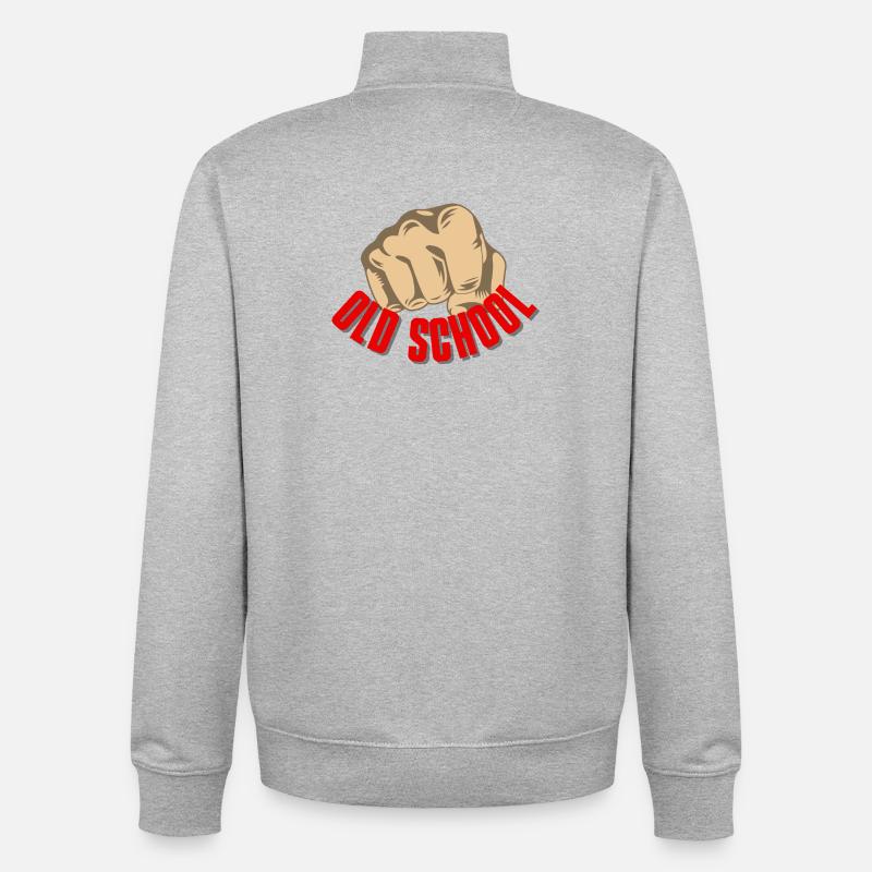 Faust à l’ancienne - Sweat zippé unisexe en coton bio Stanley/Stella - gris chiné