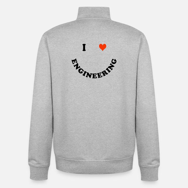Engineer - Unisex Organic Zip Sweatshirt by Stanley/Stella - heather grey