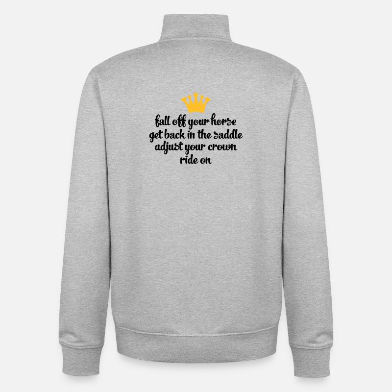 ride - Unisex Organic Zip Sweatshirt by Stanley/Stella - heather grey